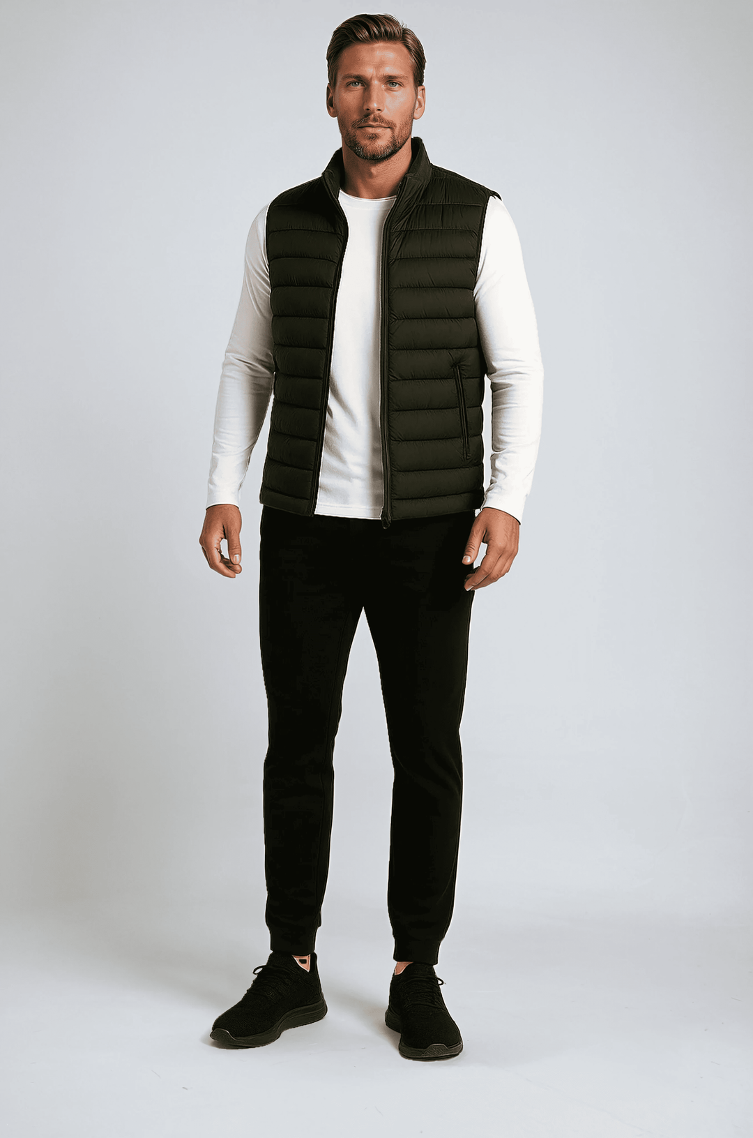 Premium Herre Mørk armygrøn Puffervest