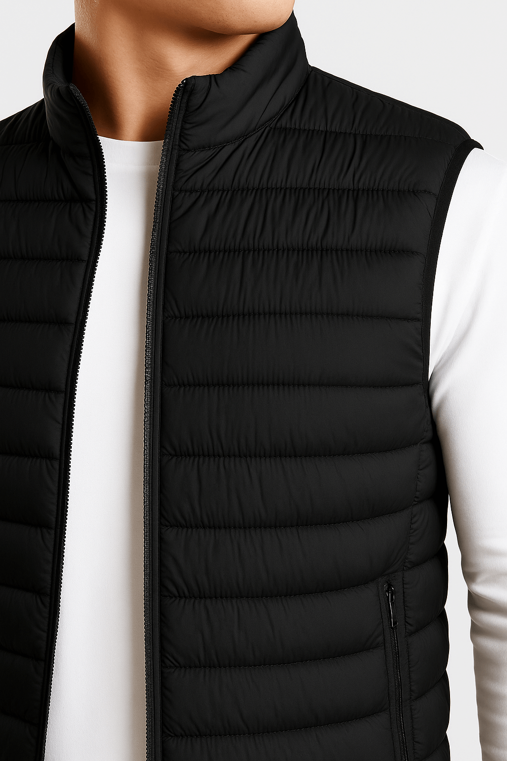 Premium Herre Sort Atlas Puffervest