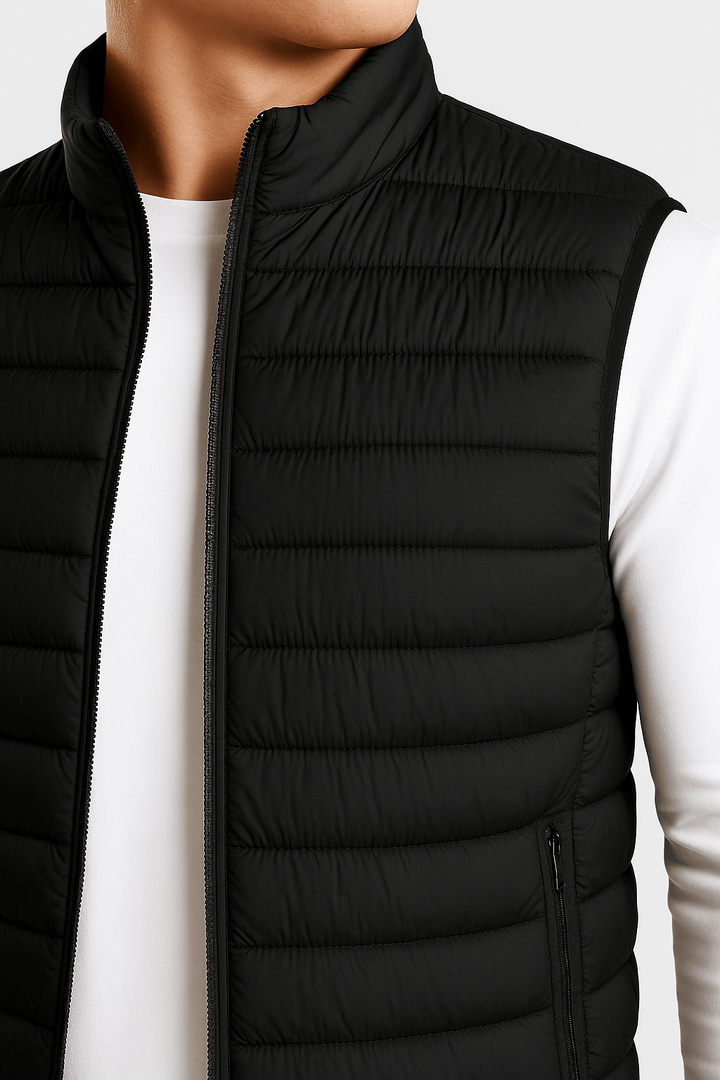 Premium Herre Sort Atlas Puffervest