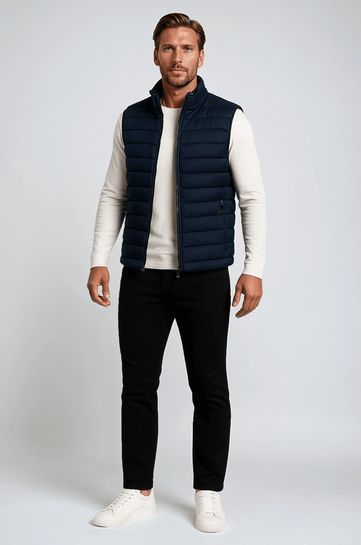 Premium Herre Marineblå Puffervest