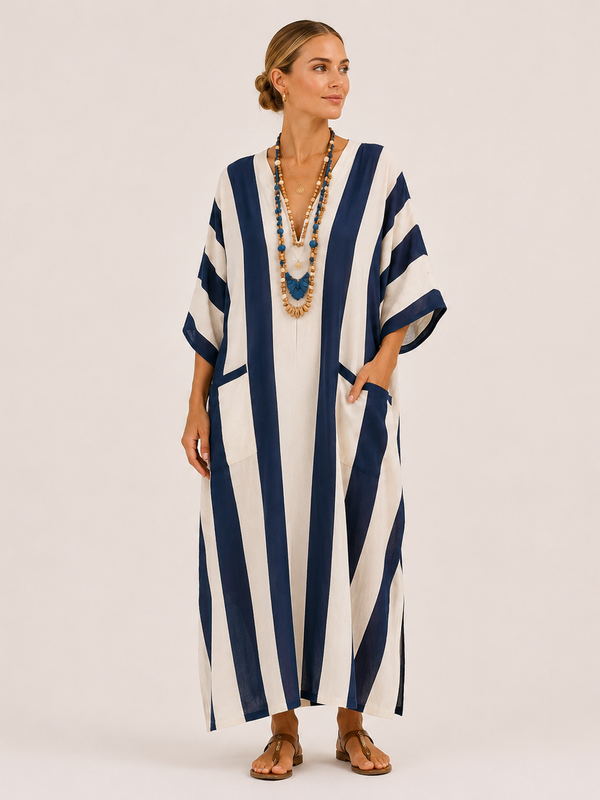 Kaftan Yasmina Mørkeblå