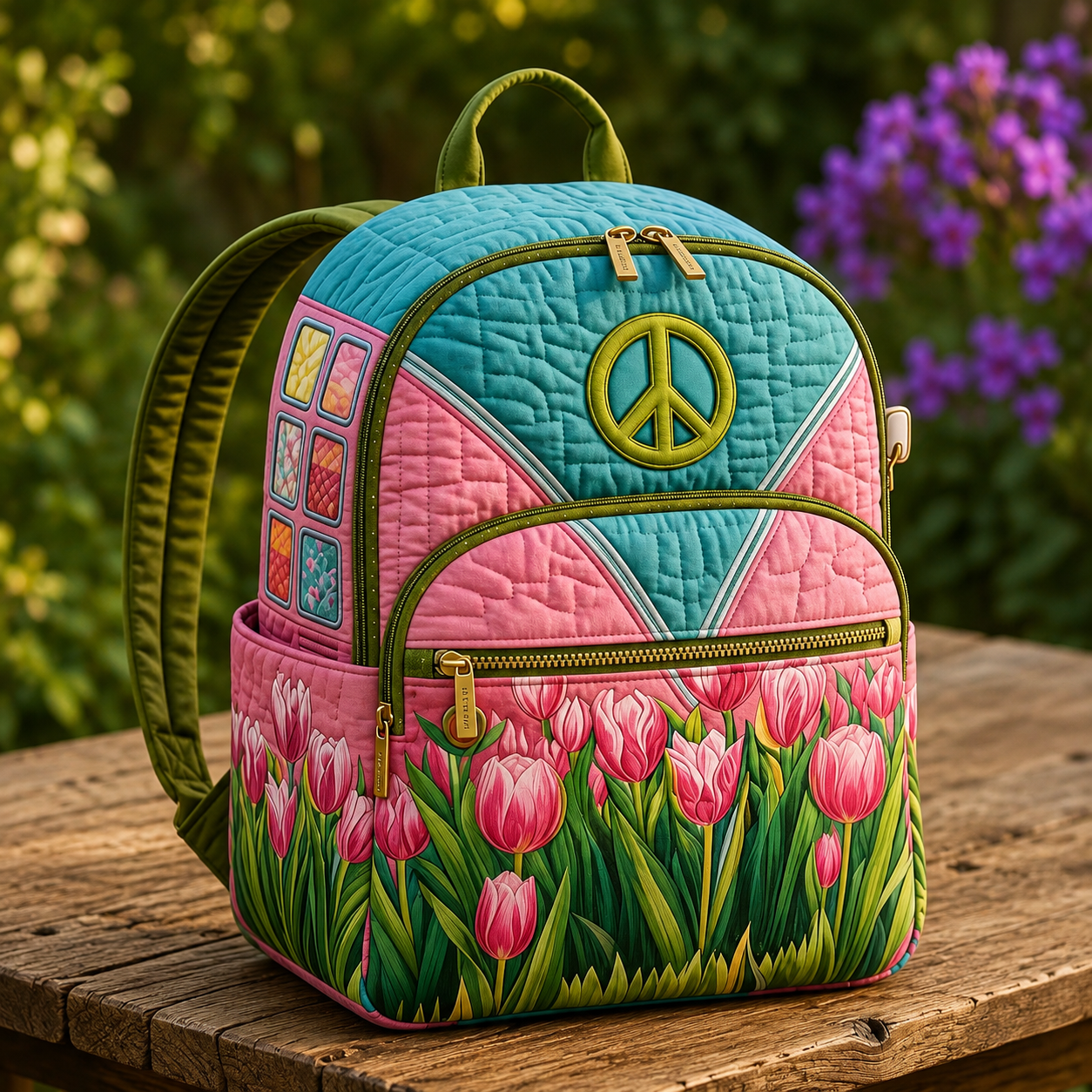 Boho Rygsæk — Tulipaner & Fred
