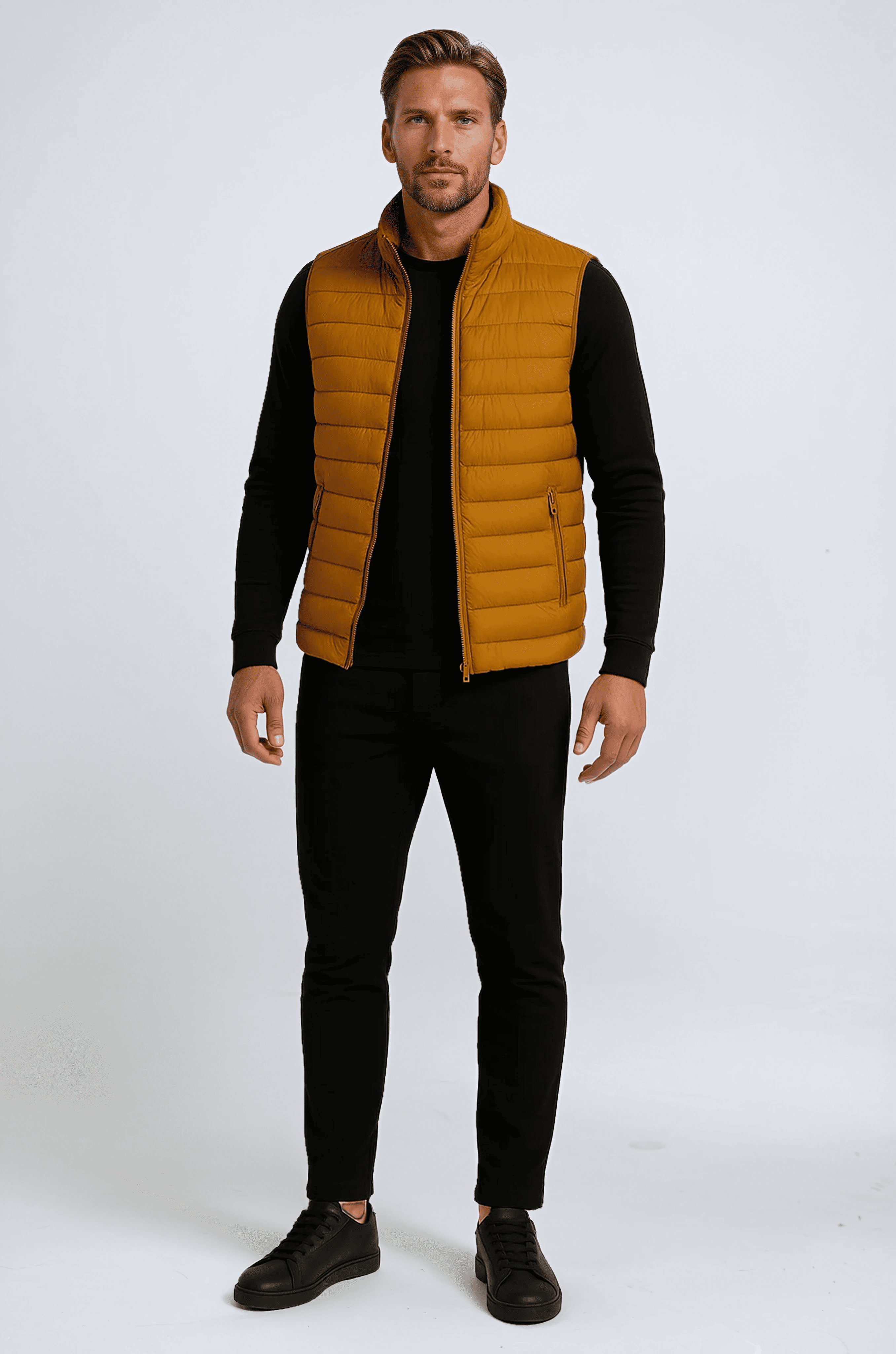 Premium Herre Gurkemeje Puffervest