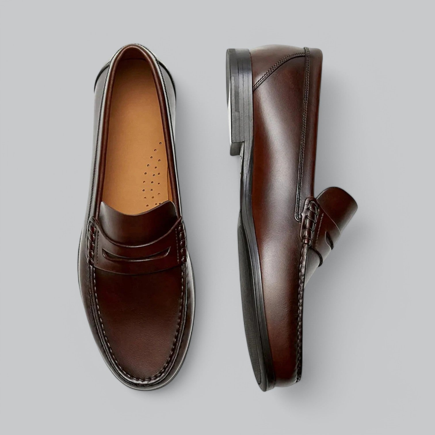 Chic Penny Loafers i læder