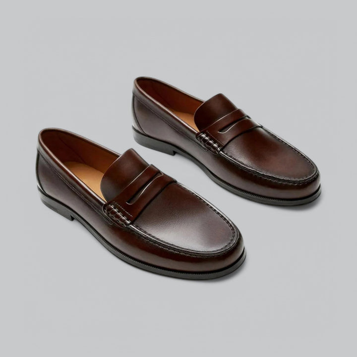 Chic Læder Penny Loafers