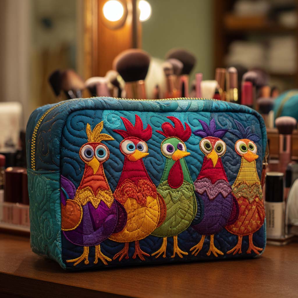 Makeuptaske Farverige Høns