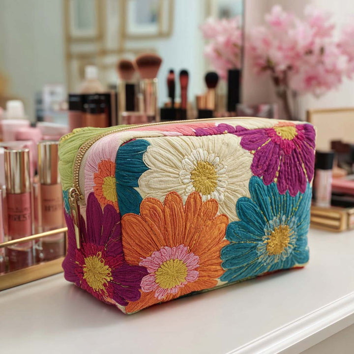 Makeuptaske Store Blomster i Farver
