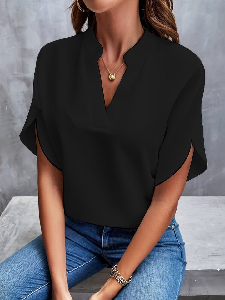 JULITA | Elegant bluse med drapering