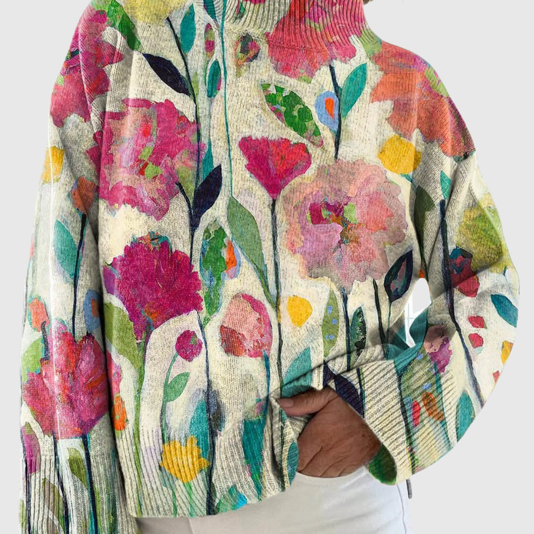 Saga | Strikket poloshirt