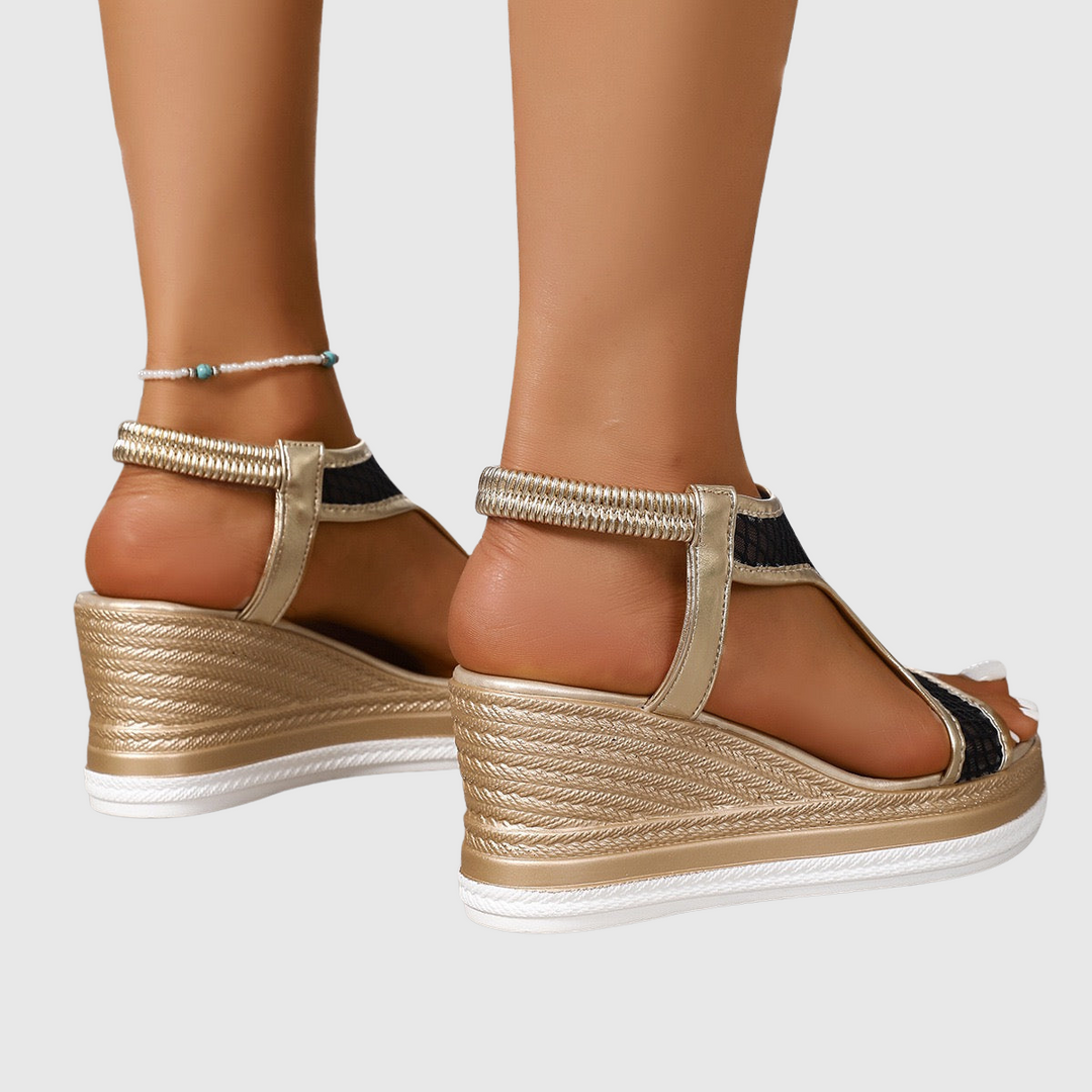 Rosalind | Elegante ortopædiske slip-on sandaler med kilehæl til kvinder