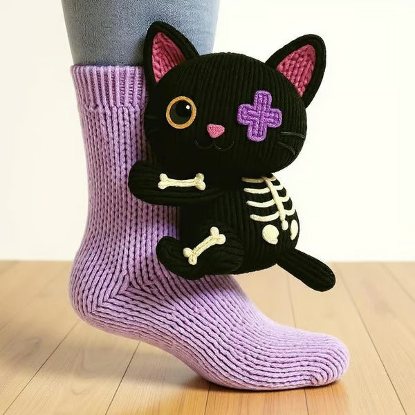 Justine - Sorte Kat Sokker