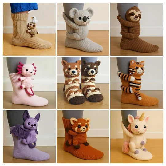 Lydie - Dyremønster Sokker