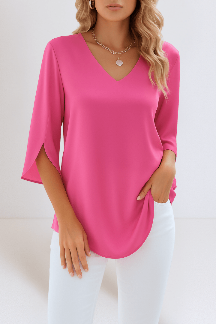 Emilie | Bluse med V-hals