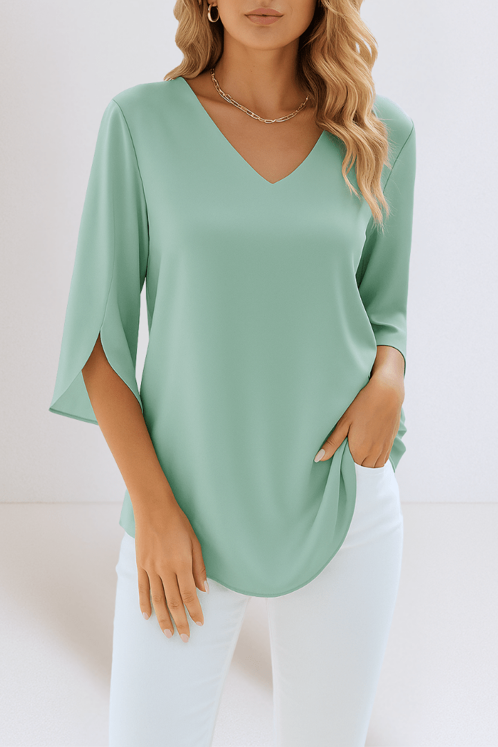 Emilie | Bluse med V-hals