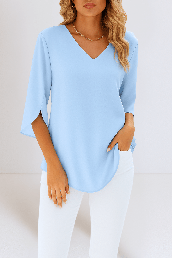 Emilie | Bluse med V-hals
