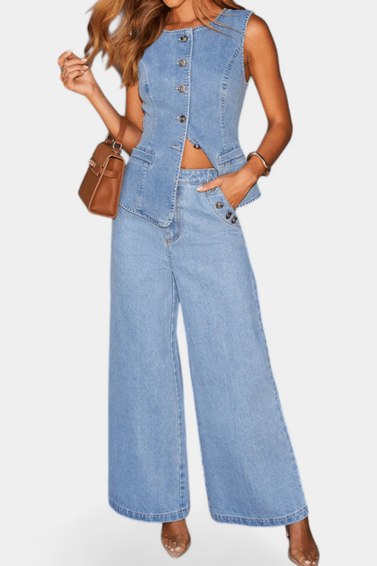 Emma | Denim sæt