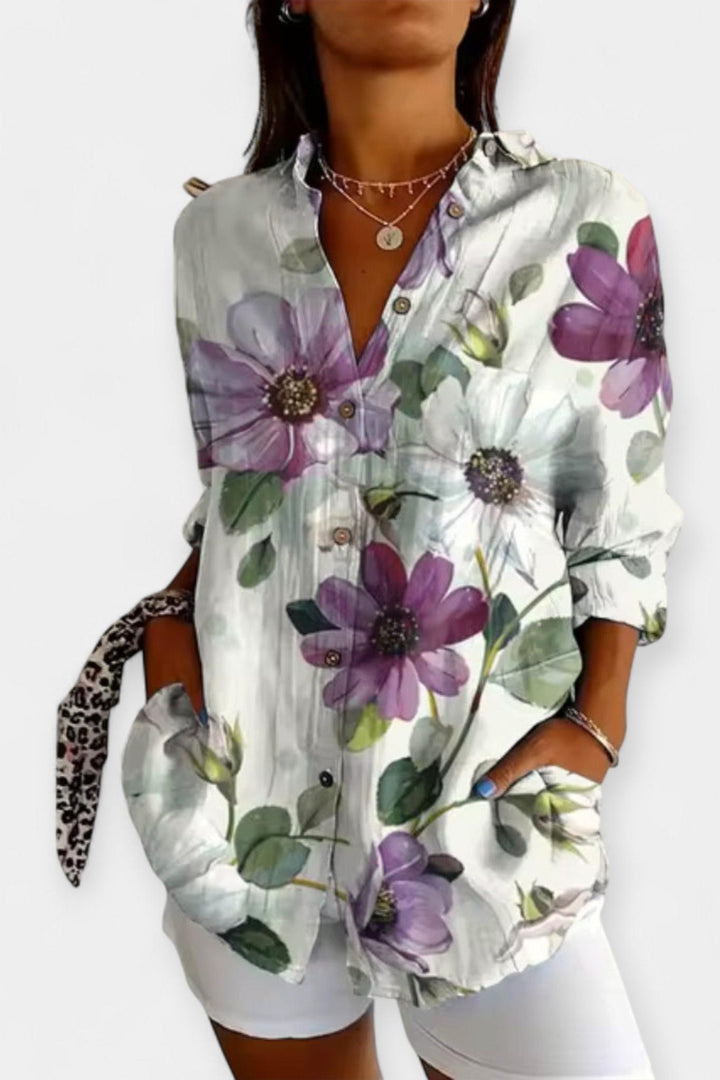 Frida | Skjorte med blomsterprint