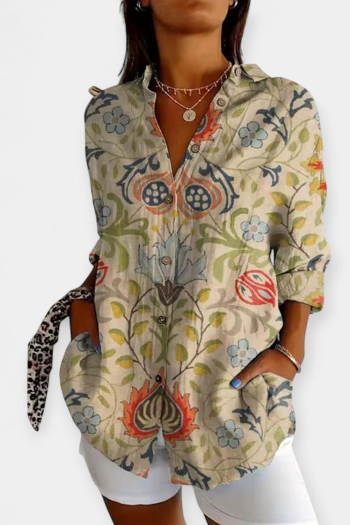 Frida | Skjorte med blomsterprint