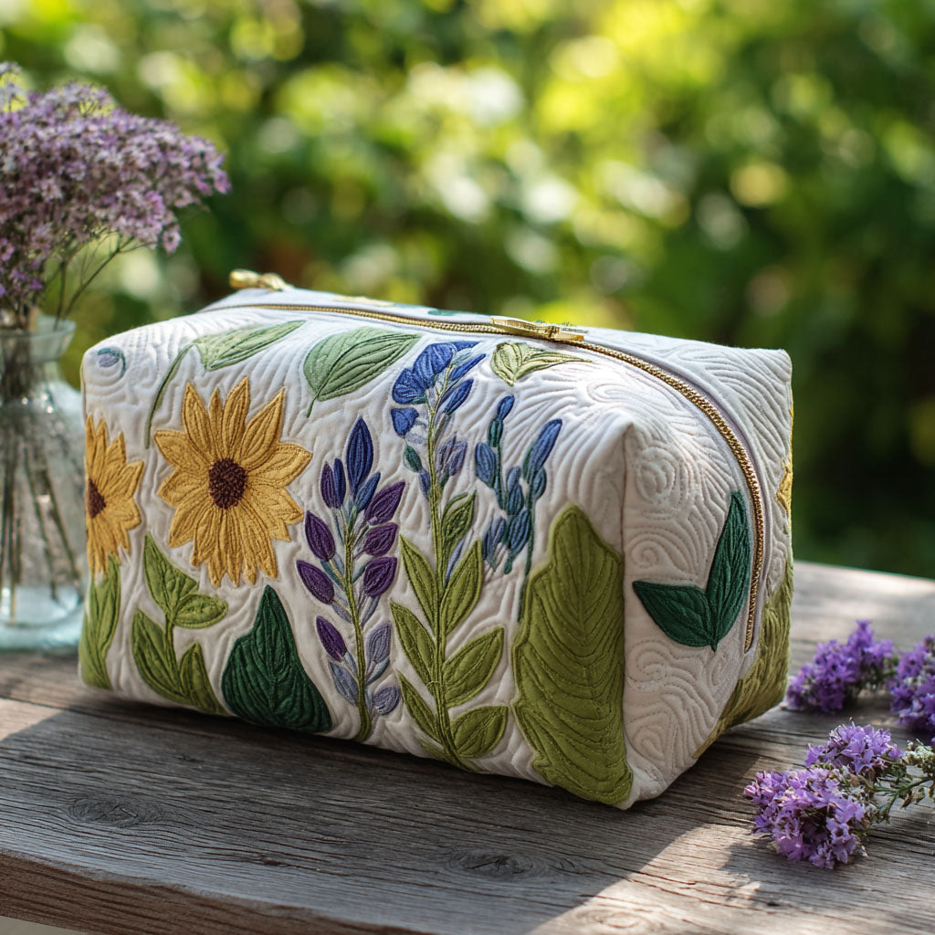 Makeuptaske "Solsikke og Lavendel"