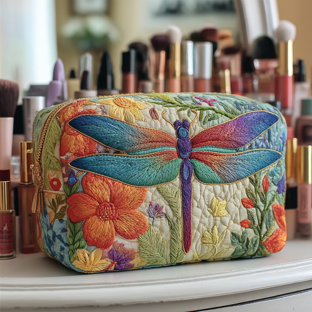 Makeuptaske "Guldsmed i Blomster"