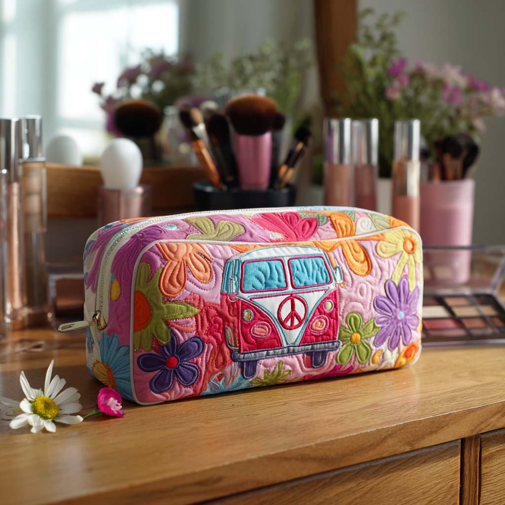 Makeuptaske Blomstermosaik