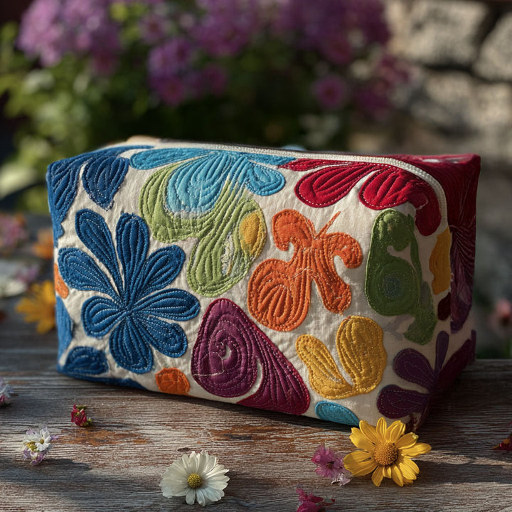 Makeuptaske Blå Blomster