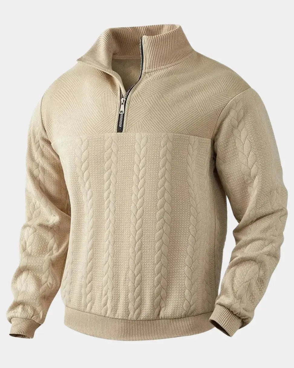 Henry™ | Pullover med honningmotiv og Krave