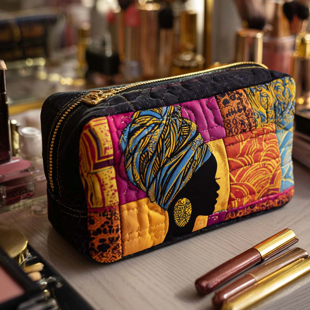 Makeuptaske Farverig Patchwork