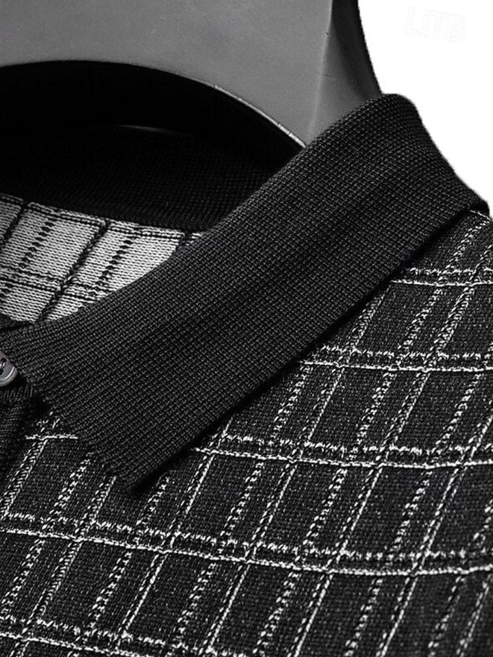 Holger™ | Klassisk Sort Strikpolo