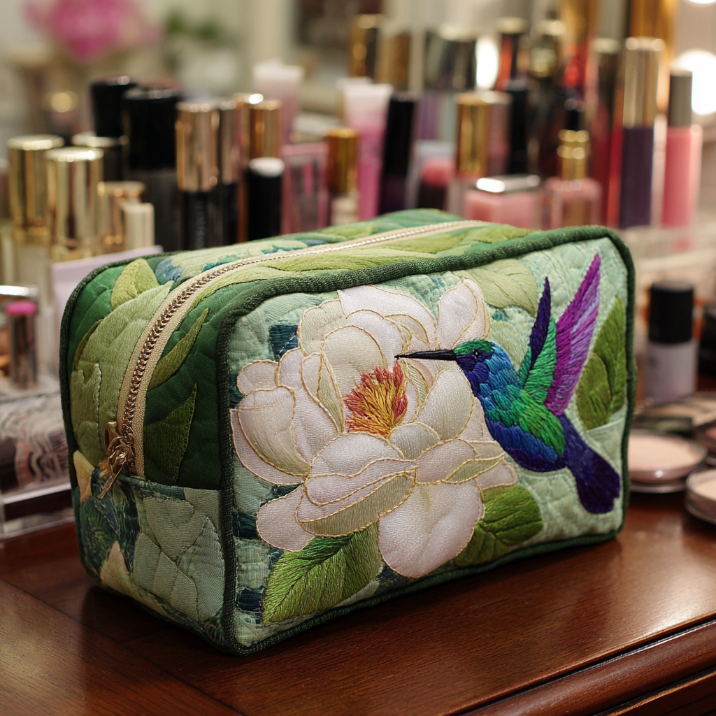 Makeuptaske Kolibri i Grønt