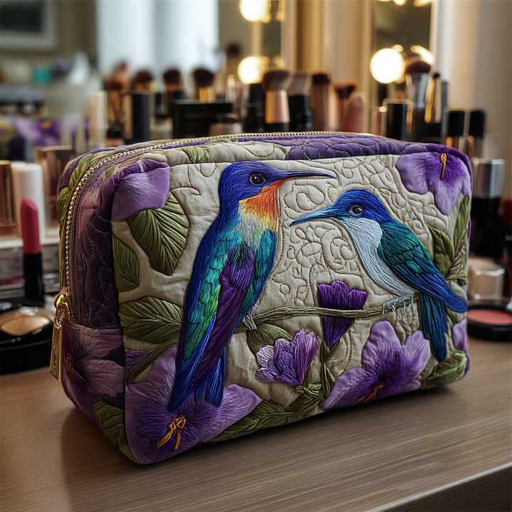 Makeuptaske Kolibri i Lilla