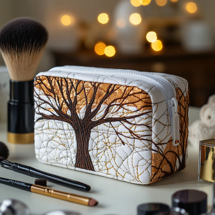 Makeuptaske Livets Træ i Guld
