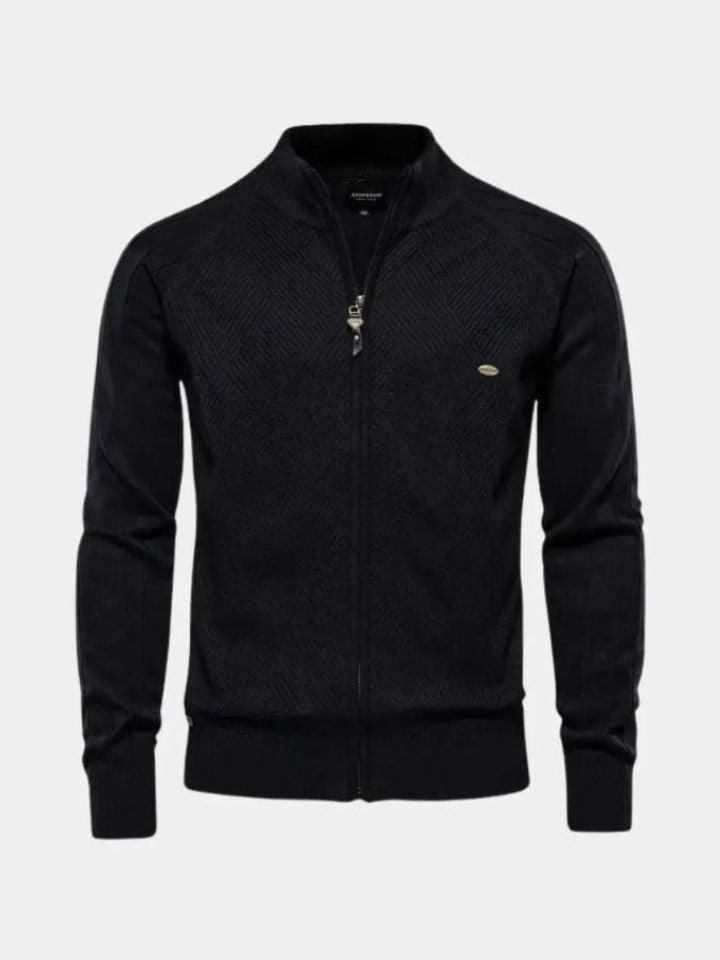 Jacquard™ | Strikcardigan med Lynlås