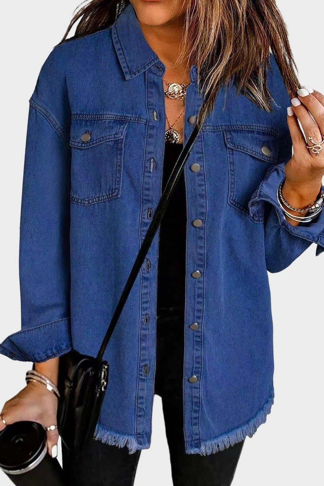 Karla | Mørkeblå denimjakke