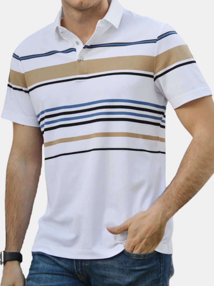Kasper™ | Solnedgang Stribet Polo