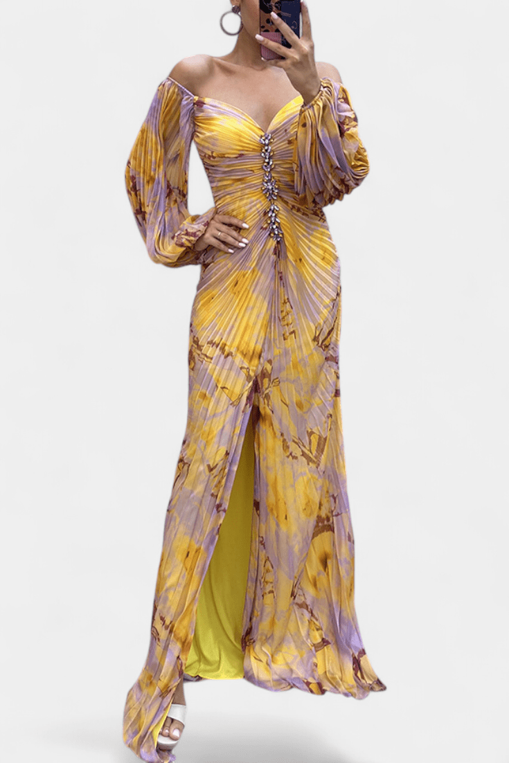Kirstine | Plisseret Maxi kjole