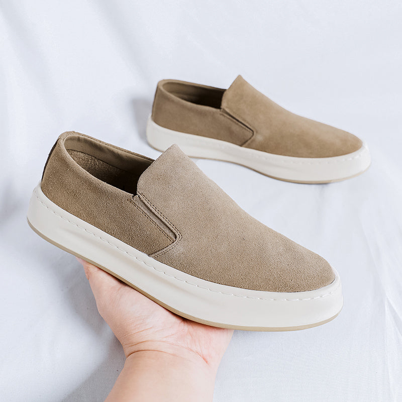 Komfortable ruskindsloafers