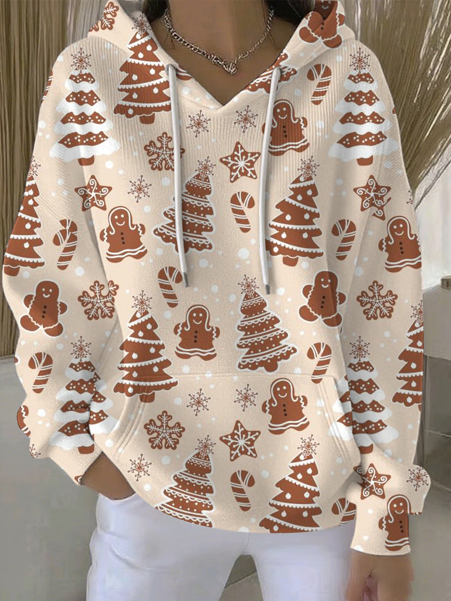 Kvinders Juleprint Casual Hoodie