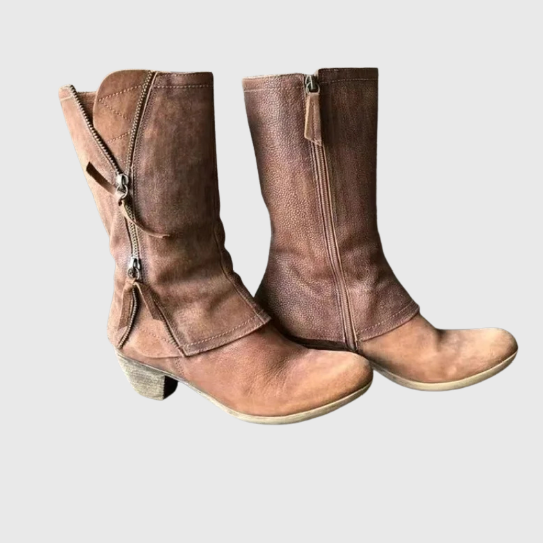 Alma – Vintage støvler til midt på læggen 