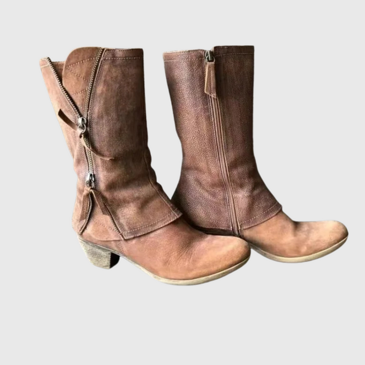 Alma – Vintage støvler til midt på læggen 