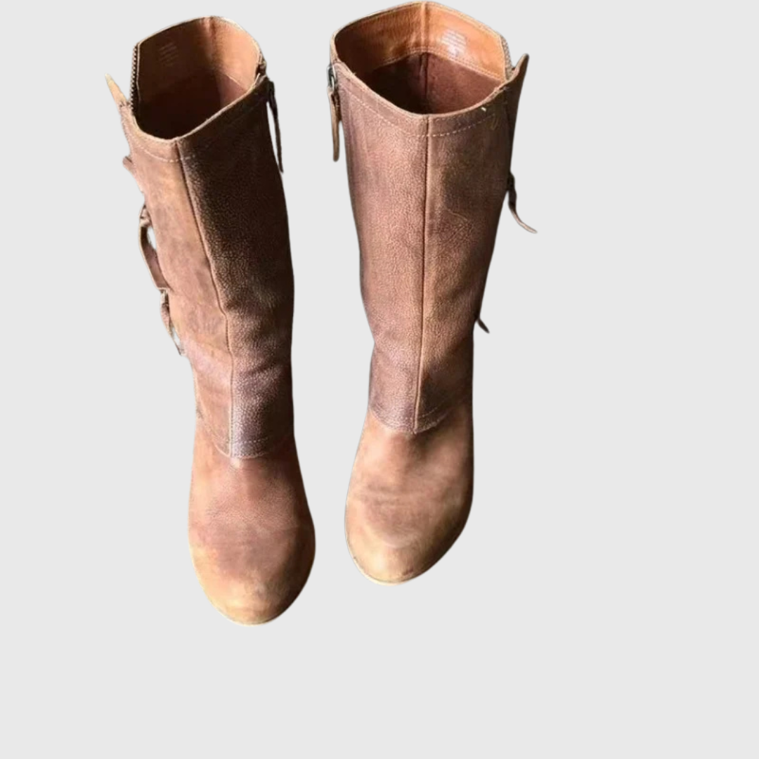 Alma – Vintage støvler til midt på læggen 