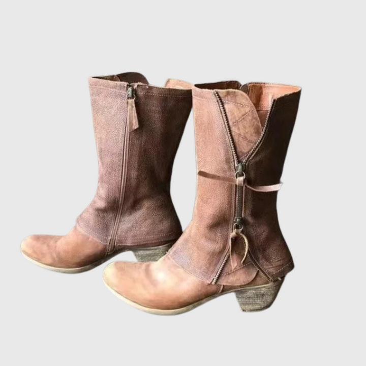 Alma – Vintage støvler til midt på læggen 