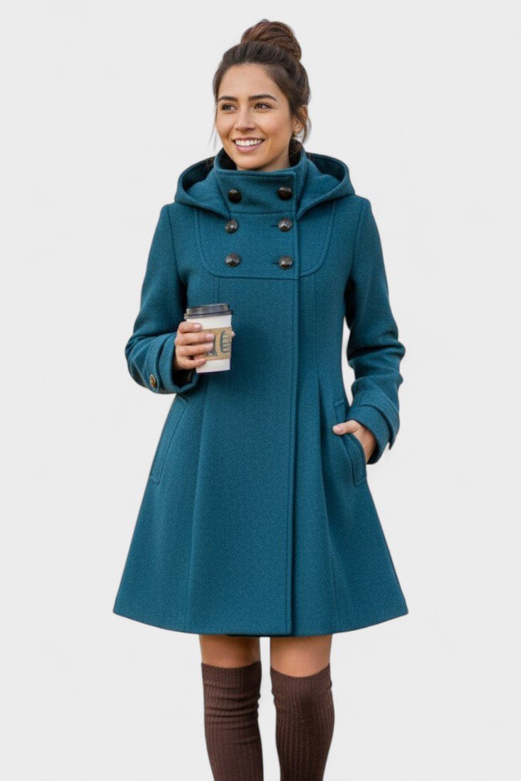 Lenka™ | Elegant frakke med hätte
