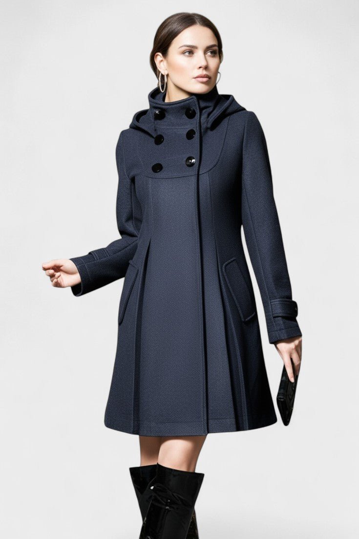 Lenka™ | Elegant frakke med hätte
