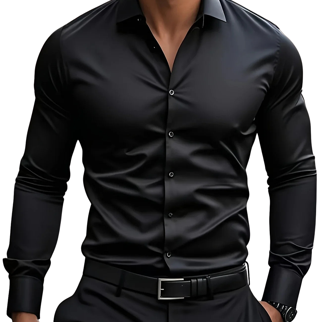 Savrani™ | Elegant langærmet skjorte med knapper