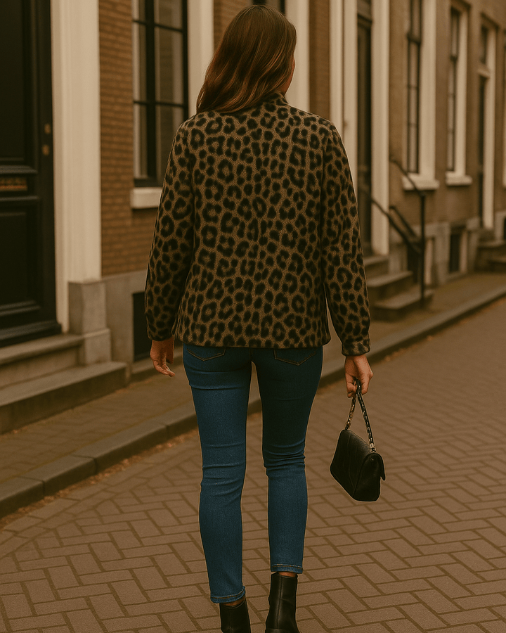 Leona | Leopard Bomberjakke