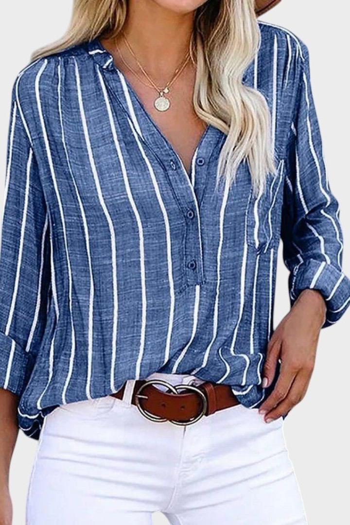 Luna | Stribet bluse