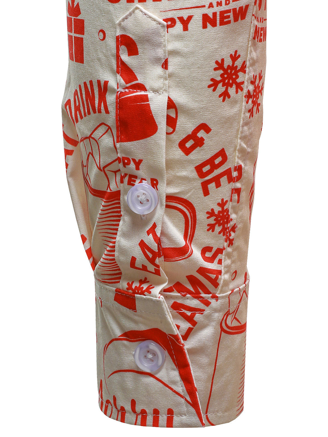Mænds julestrøje i beige med sjov vintage design og lange ærmer 