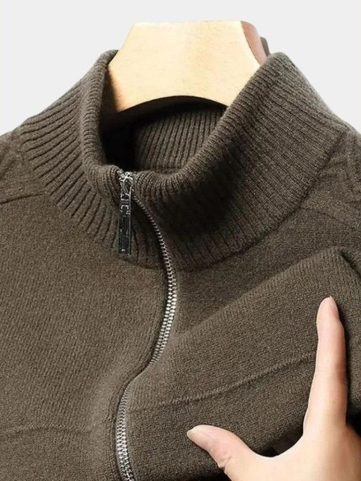 Magnus™ | Cashmere Trøje med Lynlås