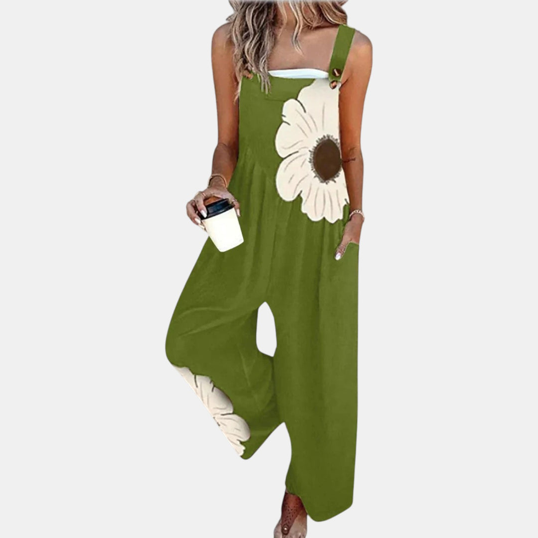 Mette - Behagelige Trykte Latzbukser